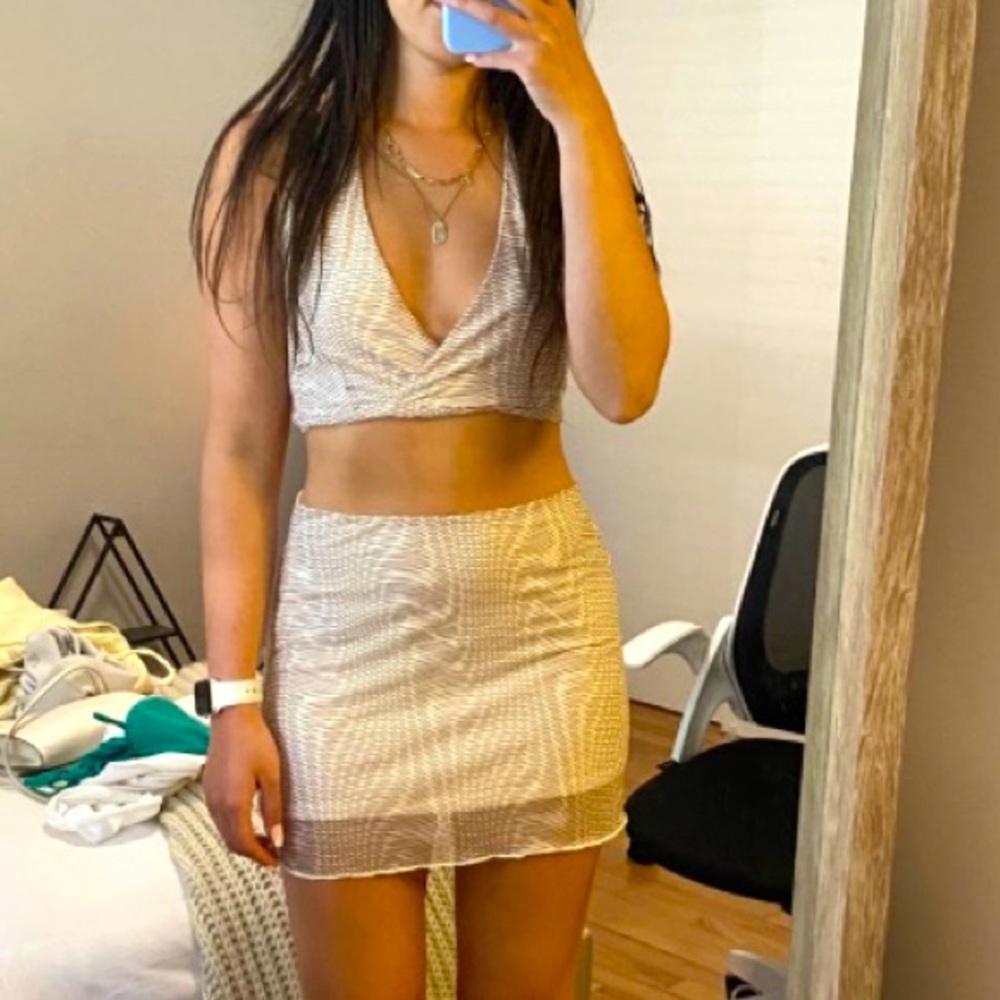 Patterned Mini Skirt